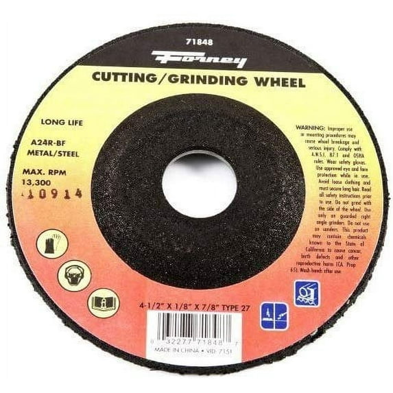 Forney Grinding Wheel 4-1/2 "X1/8 "X7/8 "