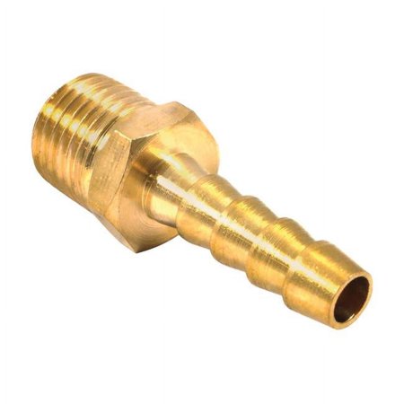 Forney Industries 1892702 Brass Air Hose, End 0.25 in. Male NPT x 0.25 in. Hose Barb