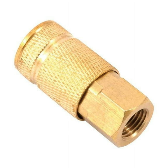 Forney Industries 1900091 Brass Aro Compatible Air Coupler, 0.25 in. x 0.25 in. Female NPT