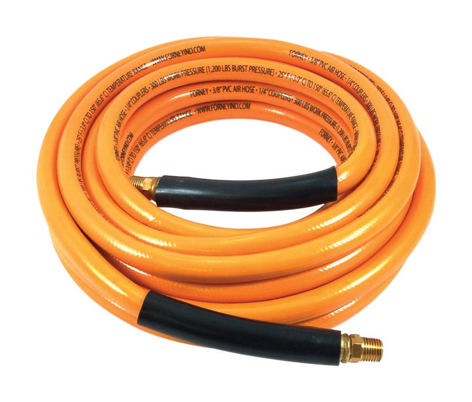 Forney Industries PVC Air Hose, Yellow, 3/8 in x 25ft
