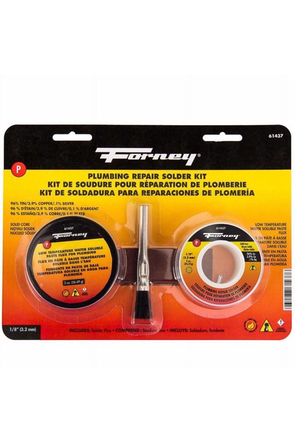 Solder Kit, Lead Free (LF), Plumbing Repair, Solid Core, 1/8 in, 3 Ounce