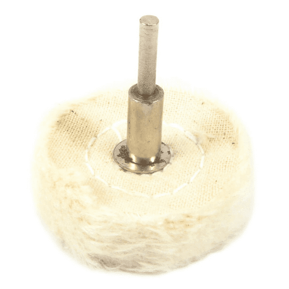 Forney Industries Buffing Wheel, Cotton, 1-1/2 in x 1/8 in Shaft