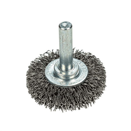 Forney Industries Command PRO Wire Wheel, Crimped, 1-1/2 in x .014 in x 1/4 in Shank