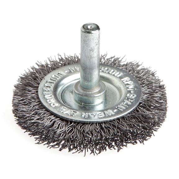 Forney Industries Command PRO Wire Wheel Crimped, 2 in x .014 in x 1/4 in Shank