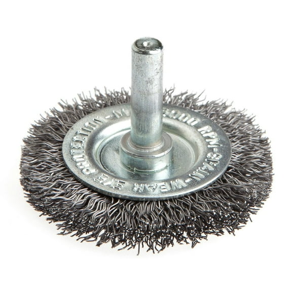 Forney Industries Command PRO Wire Wheel Crimped, 2 in x .014 in x 1/4 in Shank