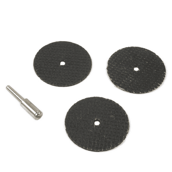 Forney Industries Cut-Off Wheel Kit, 1-1/2 in with 1/8 in Mandrel, 4-Piece