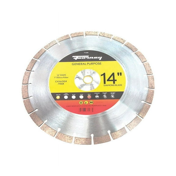 Forney Industries Diamond High Speed Contractor Blade, 14 in