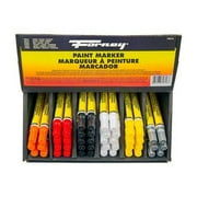 Forney Industries Paint Marker Display Set 70816 - Permanent Chisel Tip, Assorted Ink - 48 Piece