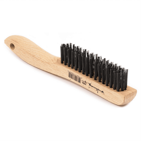 Forney Industries Scratch Brush with Shoe Handle, Carbon, 4 x 16 Rows