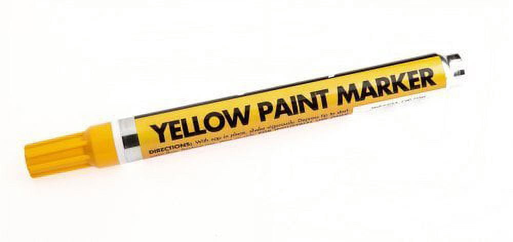 Forney Industries Paint Marker Permanent - Yellow, 0.56 mm Point - 5.75 in Length