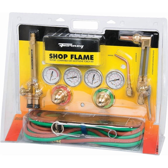 Forney Shop Flame Oxygen Acetylene Torch Kit - Single Pack Residential Use, Standard Application