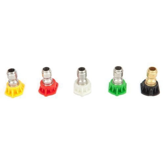 Forney Spray Nozzle Assortment 4.0 Mm 4000 Psi Quick Connect 0 Degrees To 15 Deg To 25 Deg To 300 De