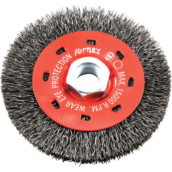 Forney Twist Knot Angle Grinder Wire Wheel - Single Pack Professional & DIY Use, Standard Battery Platform