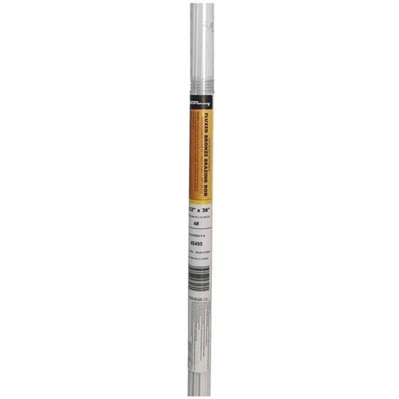 Forney Industries Brazing, Low Fuming Bronze with Flux, 3/32 in x 36 in, 4 Pound