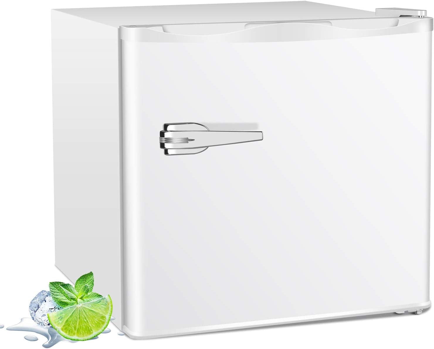 Fornido 1.2 Cu.ft Small Freezer,Freestanding Mini Freezer with Reversible Door & Removable Shelf & Adjustable Temperature Control, Upright Compact Freezer for Home/Office/Dormitory (White)