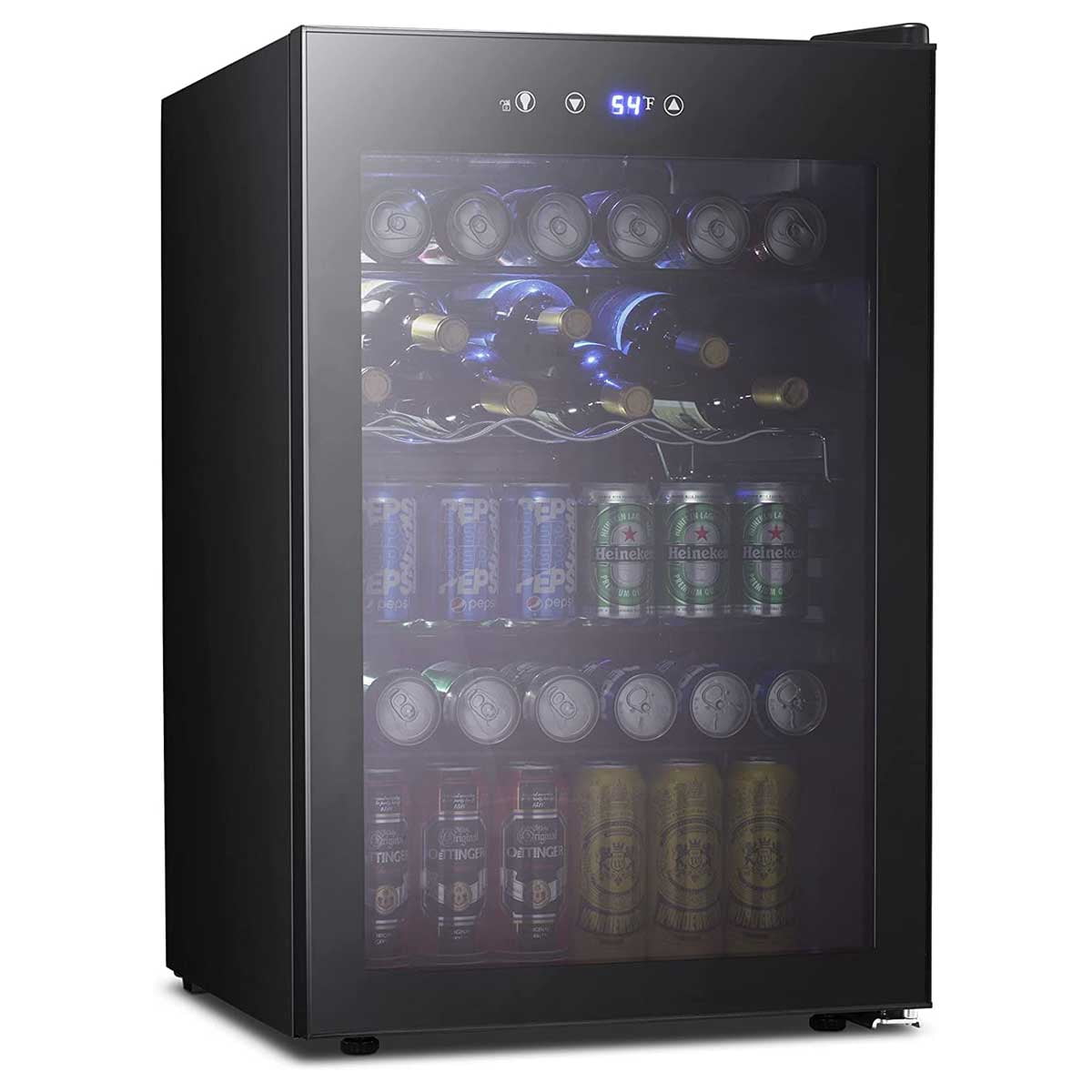 Fornido 126 Can 4.5 cu.ft Beverage Fridge with 5 Shelves, Black