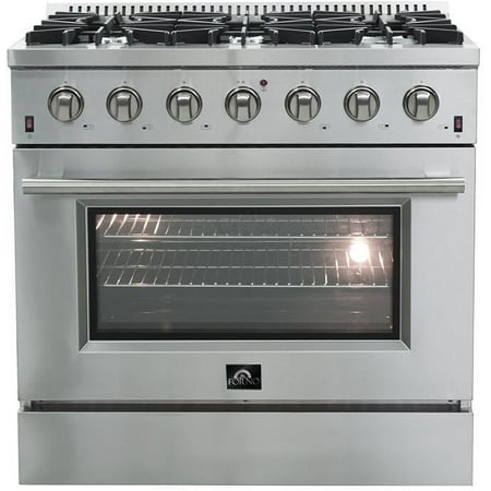 Forno Appliances - Galiano Alta Qualita 5.36 Cu. Ft. Freestanding Gas Range with Convection Oven - Stainless Steel