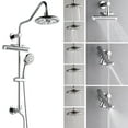 thumbnail image 1 of FORNO ACQUA AcquaFALL Shower, Polished Stainless Steel Finish, Overhead Rainfall Shower, 7 Way Diverter, Handheld Shower Head, Body Jets, 1.8 GPM Flow Rate, 1 of 14