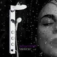 thumbnail image 1 of FORNO ACQUA SensoTEMP LED Mirror Shower Panel, 9 in. Rainfall Shower Head, 3 Body Jets & 5-Function Handheld. 2.5 GPM, 1 of 16