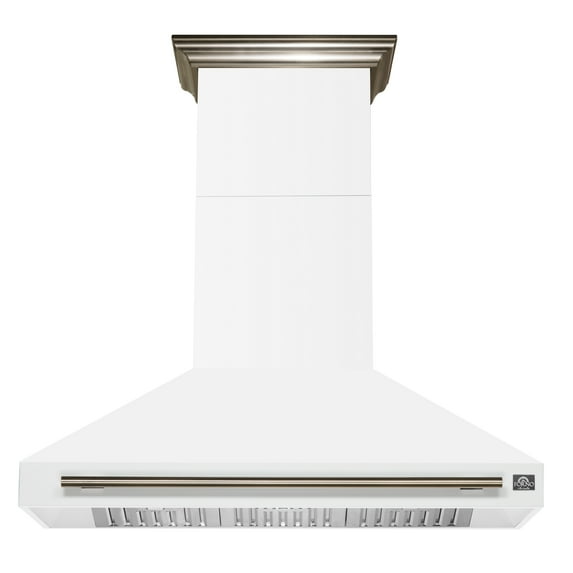 Forno Aria 48 Inch Wall-Mounted Range Hood in White