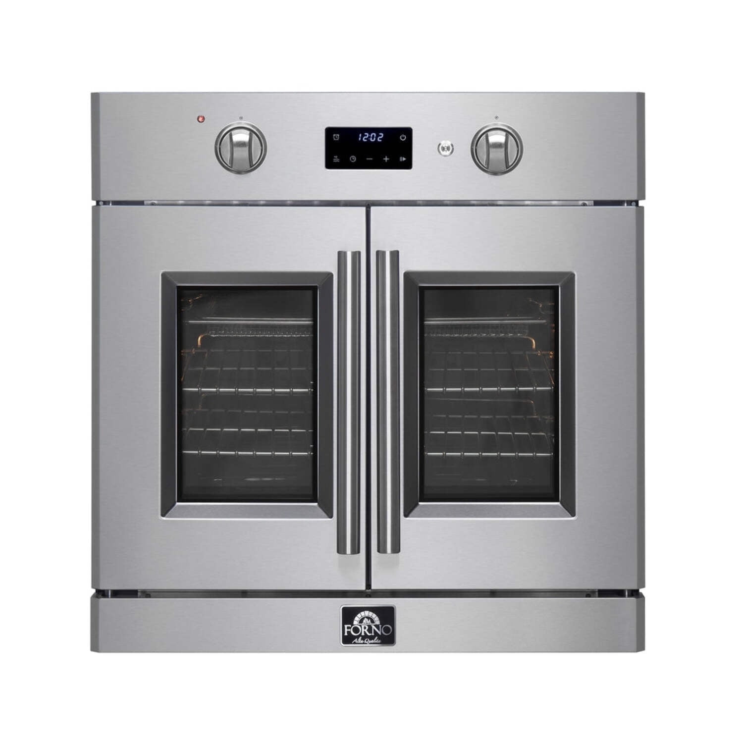 Forno Asti 30-Inch French Door Electric Wall Oven in Stainless Steel, 3.68 cu. ft. True Convection, 3,600W, Air Fry, Sous Vide, Self-Clean