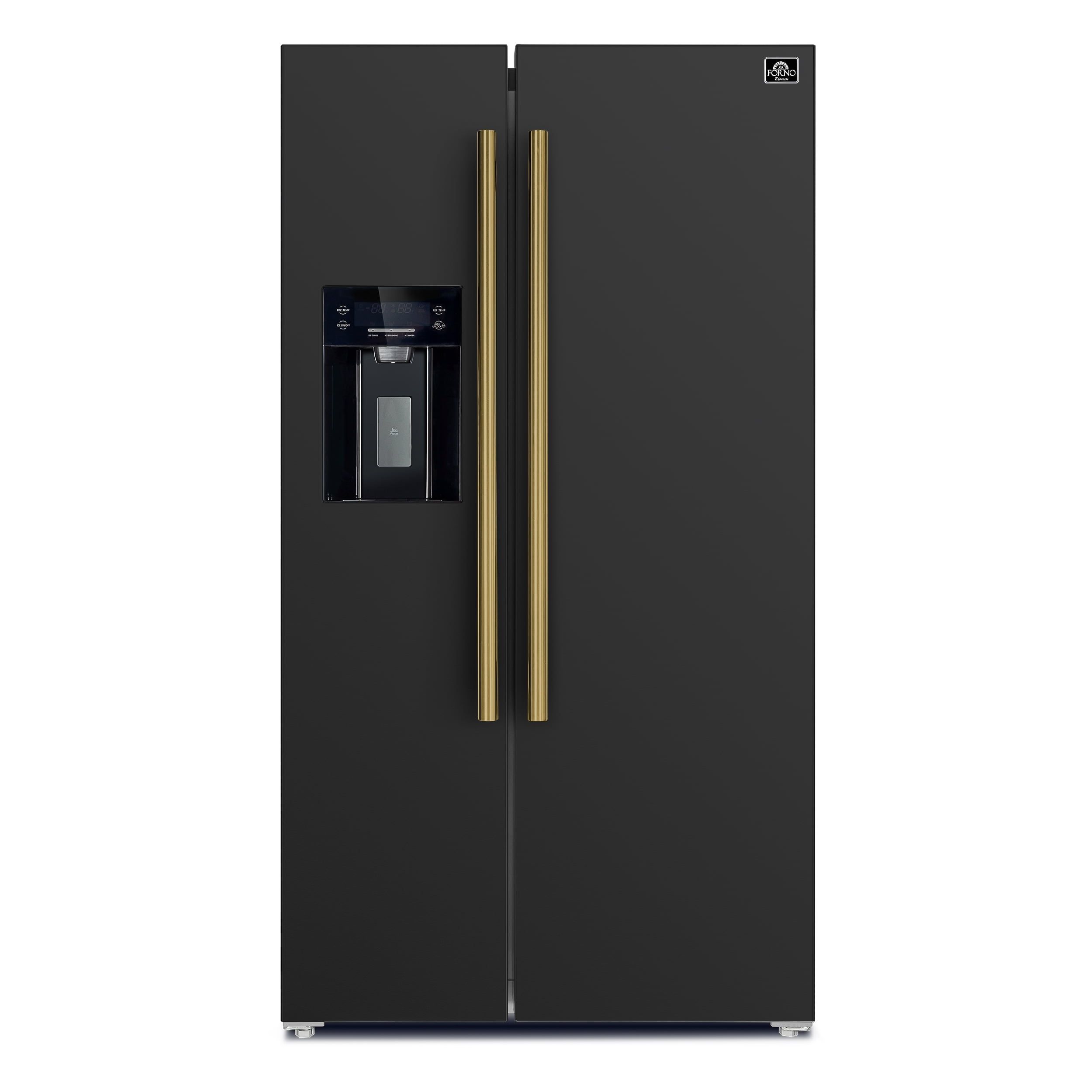 Forno Espresso Salerno 36-inch Side-by-Side Black Refrigerator 20 cu.ft