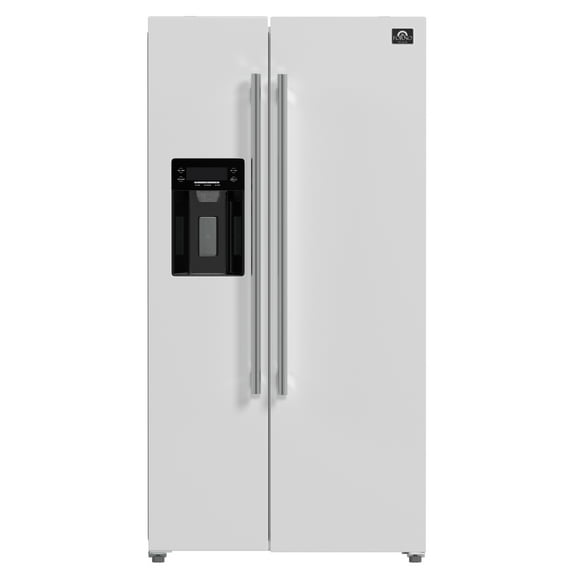 Forno Espresso Salerno 36-inch Side-by-Side White Refrigerator 20 cu.ft