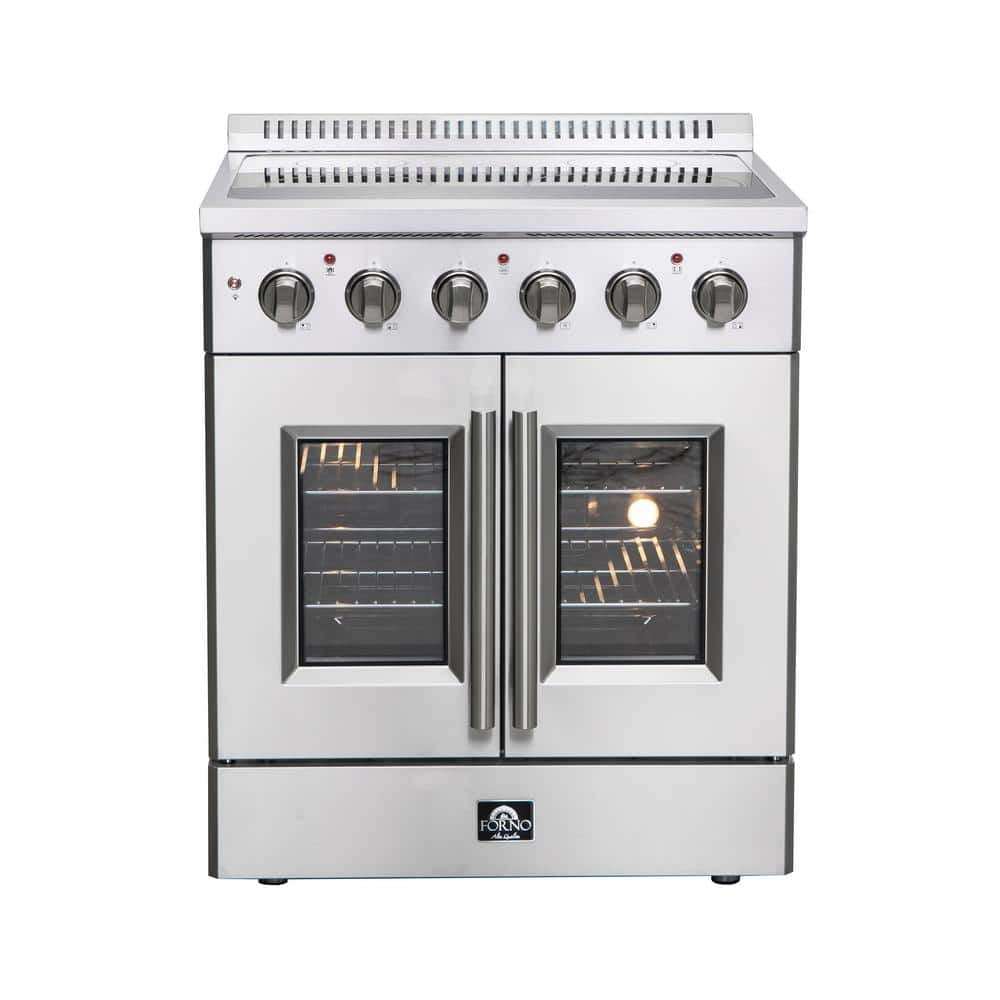 Galiano 30-inch Stainless Steel French Door Electric Range with Air Fryer