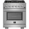 thumbnail image 1 of Forno Capriasca 30-Inch Freestanding Dual Fuel Range, 4 Burners, True Convection Oven, 1 of 3