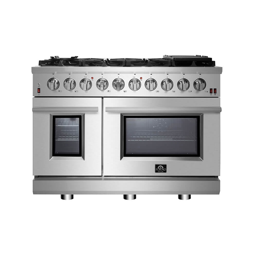 Massimo 48-inch Stainless Steel Freestanding Gas Range with Griddle