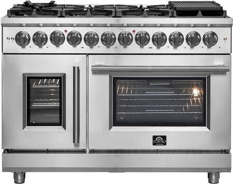 Massimo 48-inch Stainless Steel Dual Fuel Range with 8 Burners