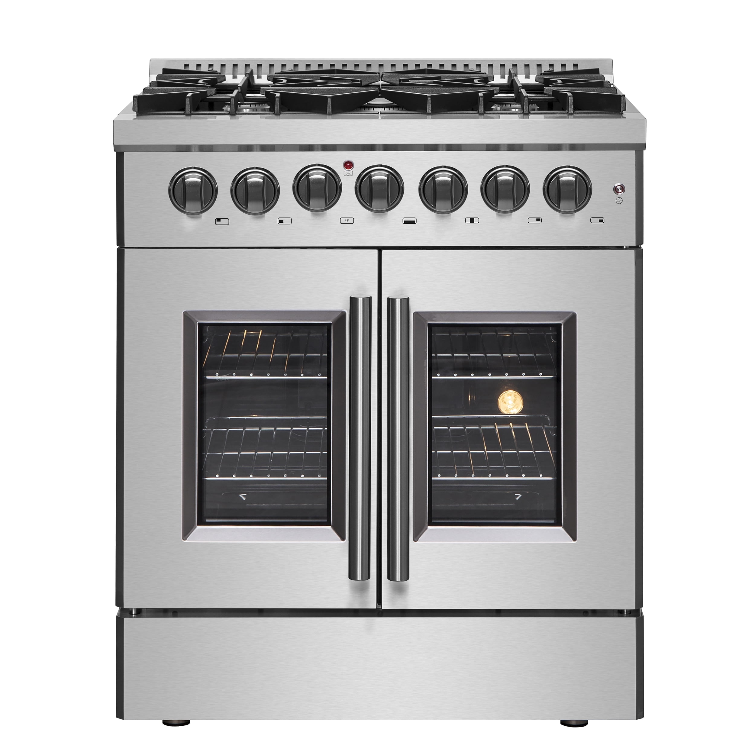 Galiano 30-inch Stainless Steel Dual Fuel Range with French Doors