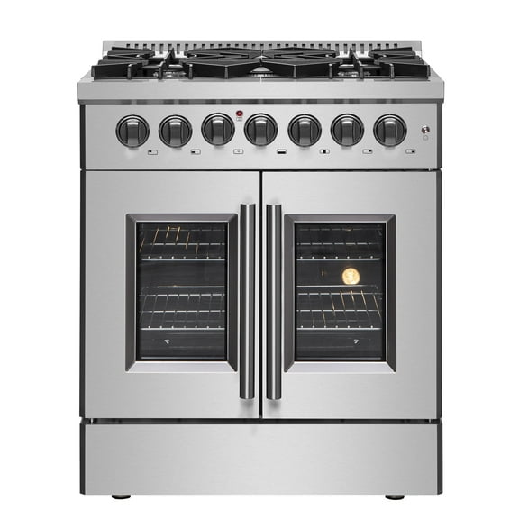 Forno Galiano 30" Freestanding French Door Dual Fuel Range