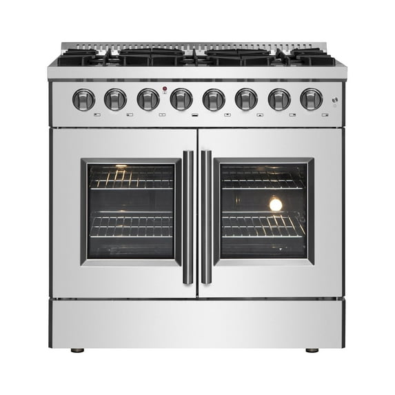 Forno Galiano 36" Freestanding French Door Dual Fuel Range