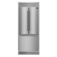 thumbnail image 1 of Forno Gallipoli 30-Inch French Door Refrigerator, 17.5 cu.ft Capacity, Decorative Grill, 34-Inch Width, Stainless Steel, No Frost Technology, Energy Efficient, 1 of 4