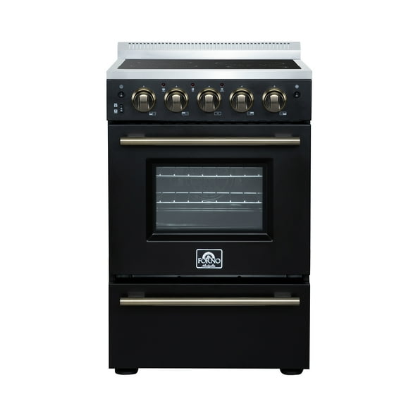 Forno Loiano 24 Inch Freestanding Electric Range in Black