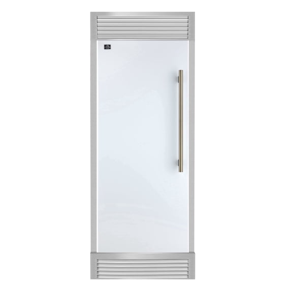 Forno Maderno 28" Built-In Convertible Refrigerator in White, 13.6 cu.ft. Left Swing with Decorative Grill - 32" Wide