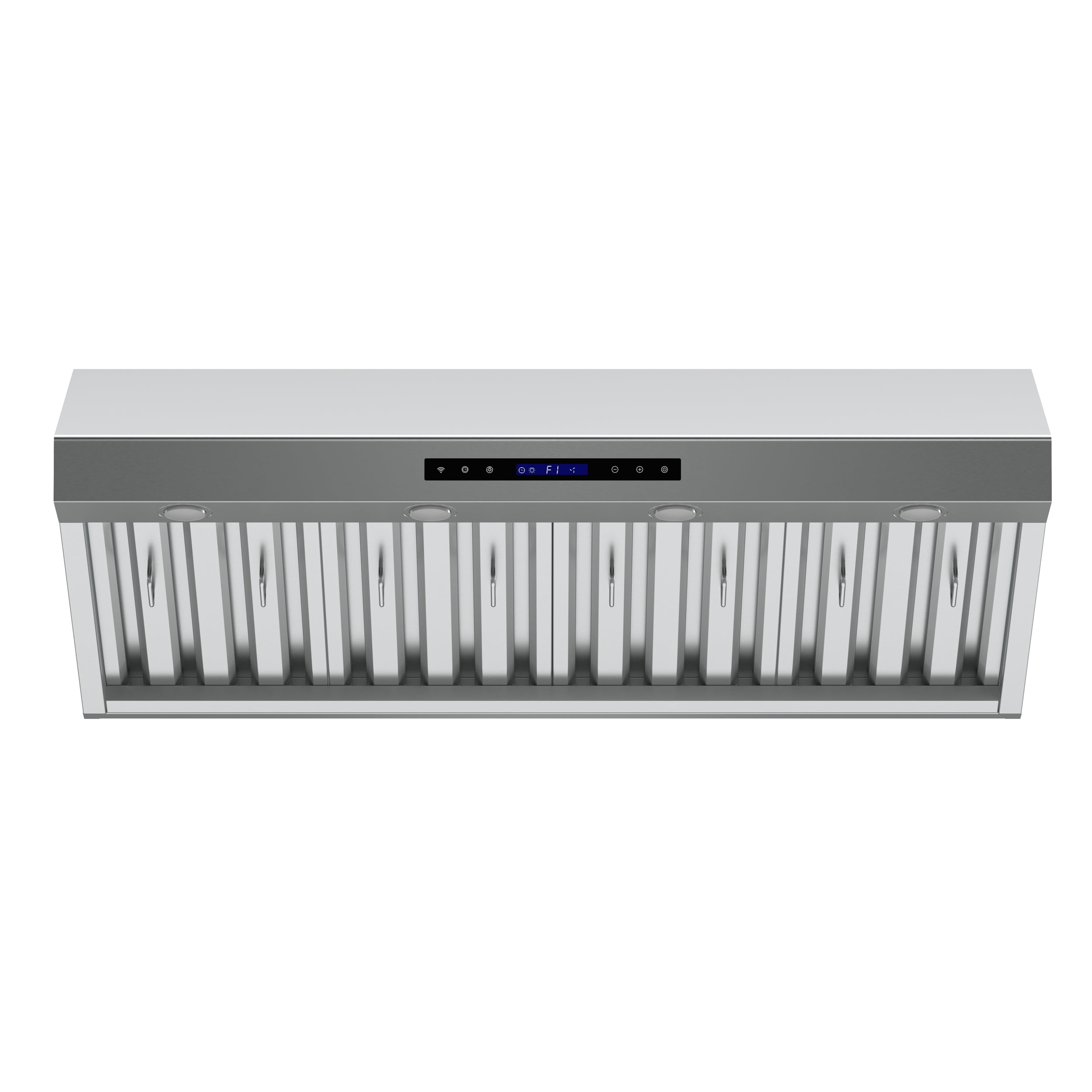 Forno Palazzo 48-Inch Wall Mounted Range Hood, Stainless Steel, Heavy Duty Baffle Filters, Remote Control