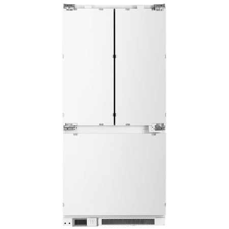 Forno Appliances - 36 in. Wide Rivestito 15.5 Cu. Ft. French Door Counter-Depth Panel Ready Refrigerator - Stainless Steel