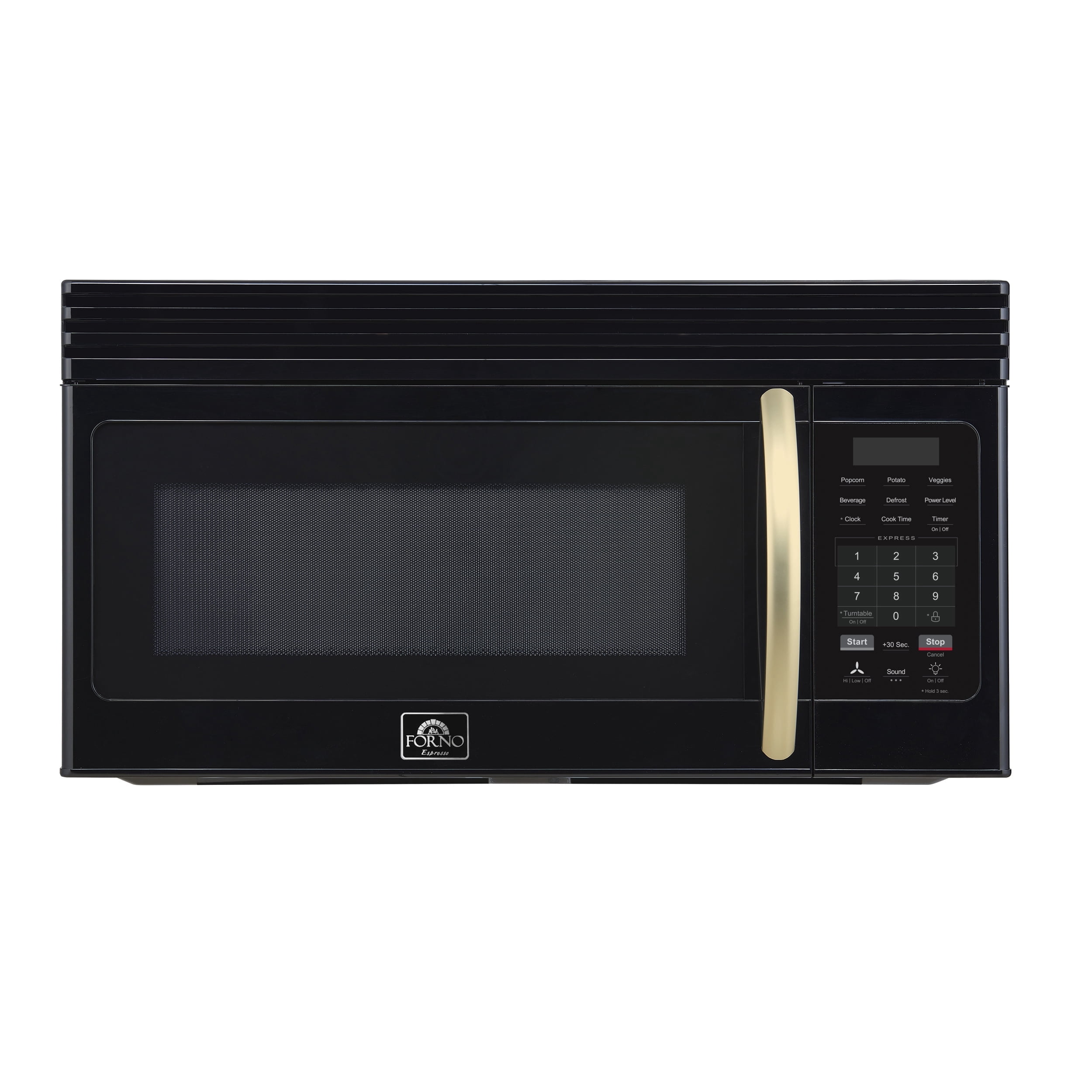 Forno Scalo 30-Inch Over the Range Microwave, Black – 1.6 cu.ft, 300 CFM Vent, Touch Control, LED Light
