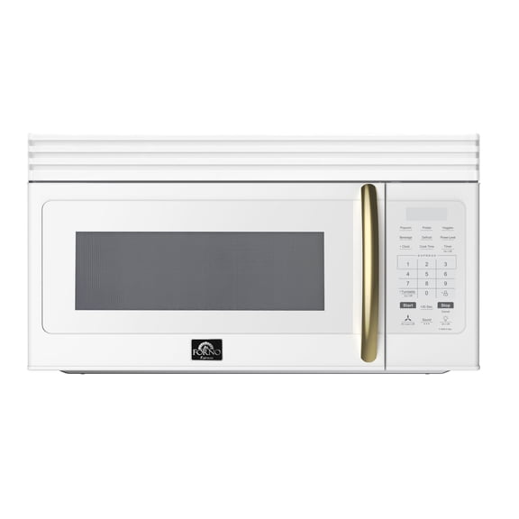 Forno Scalo 30-Inch Over the Range Microwave, White 1.6 cu.ft, 300 CFM Vent, Touch Control, LED Light