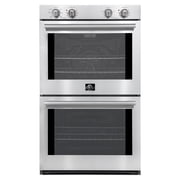 Forno Vomero 30-Inch Double Wall Oven, Stainless Steel, 10 cu.ft Total Capacity, 7100W Convection, Mechanical Controls, Self-Cleaning Function