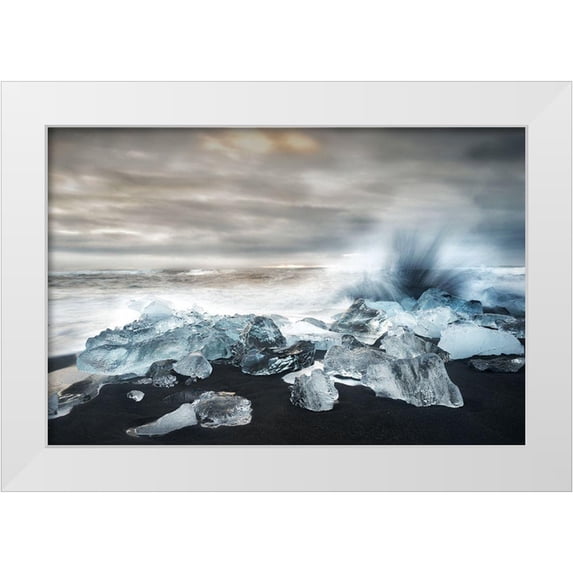 Forns, Alfred 14x11 White Modern Wood Framed Museum Art Print Titled - Water And Ice !
