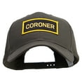 thumbnail image 1 of Foroner Text Law Forces Patched Big Size Structured Solid Poly Cotton Twill High Profile Prostyle Cap - Olive XL-3XL, 1 of 5