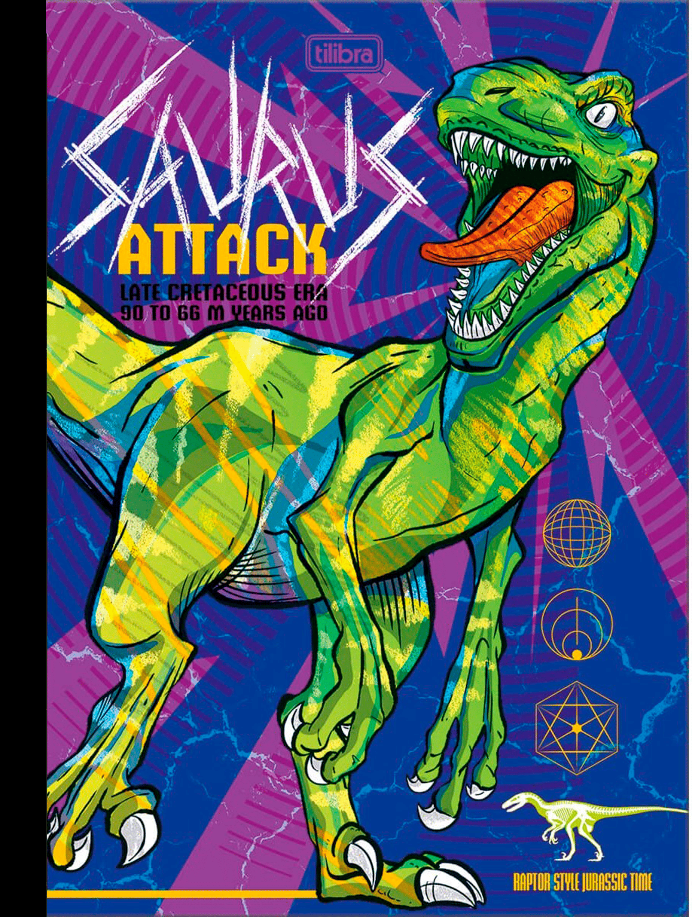Tilibra Raptor Flex Notebook, Assorted Designs 100 Sheets, 7 1/2 in x 9 3/4 in