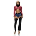 thumbnail image 1 of Forplay Cowgirl Fancy-Dress Costume for Women with Paisley Print Top and Chaps, Adult XS/S, 1 of 7
