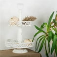 thumbnail image 1 of Forpost FP-JLS-078-WT Round Distressed White Two Tier Tray, 1 of 1