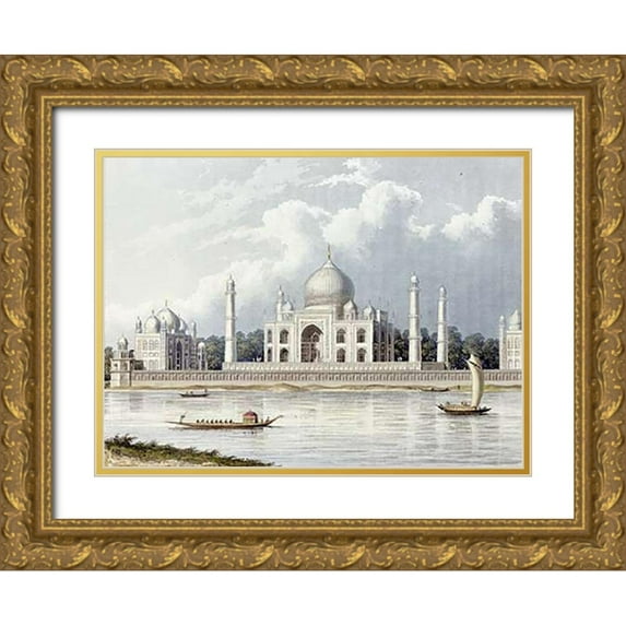 Forrest, Charles Ramus 24x19 Gold Ornate Wood Framed with Double Matting Museum Art Print Titled - The Taj Mahal