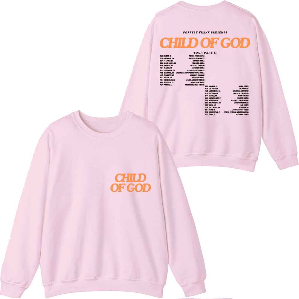 Forrest Frank Merch Child Of God Tour 2025 Sweatshirt Crewneck Men