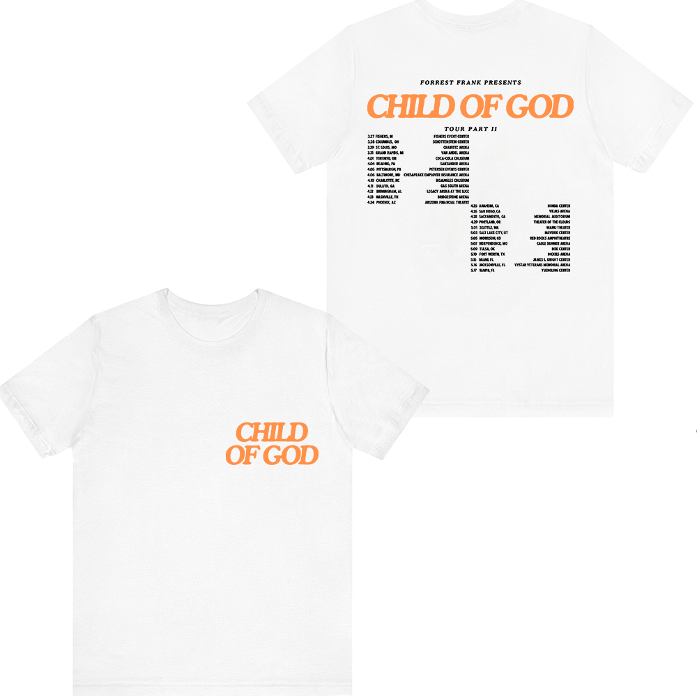 Forrest Frank Merch Child Of God Tour 2025 Tshirt Shirt Men Women Tee